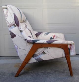Vintage Dux Style Danish Modern Lounge Chair Teak (?) Mid Century Retro