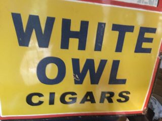 Large White Owl Cigar Sign 4