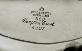 Reed & Barton Sterling Coffee Pot 1947 Hampton Court - No Mono 6