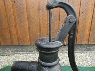 RARE VINTAGE Cast Iron Hand WATER PUMP Signed McDOUGALL with MAPLE LEAF on SIDE 9