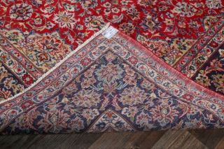 VINTAGE 9x13 RED TRADITIONAL FLORAL NAJAFABAD AREA RUG ORIENTAL HAND - KNOTTED 12