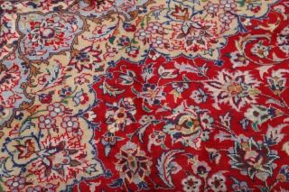 VINTAGE 9x13 RED TRADITIONAL FLORAL NAJAFABAD AREA RUG ORIENTAL HAND - KNOTTED 7