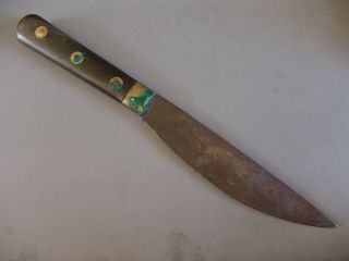 Antique Native American Or Frontier Roach Belly Fur Trade Knife Beaver Mark