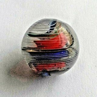 MARBLES MARBLE ANTIQUE GERMAN 2 RIBBON TORNADO TWIST CAGED APPROX 18mm 1850 - 1870 3