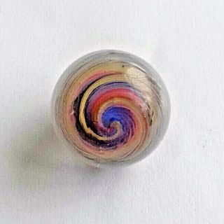 MARBLES MARBLE ANTIQUE GERMAN 2 RIBBON TORNADO TWIST CAGED APPROX 18mm 1850 - 1870 4