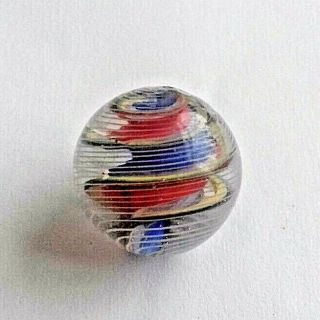 MARBLES MARBLE ANTIQUE GERMAN 2 RIBBON TORNADO TWIST CAGED APPROX 18mm 1850 - 1870 5