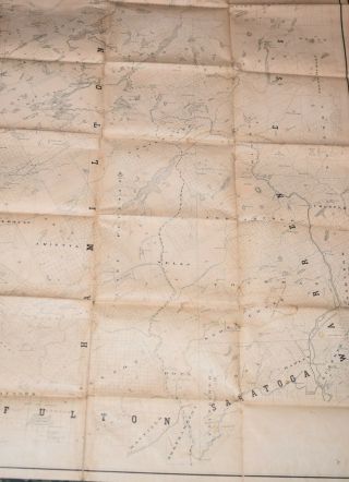 1879 VERY LARGE,  RARE MAP OF THE ADIRONDACKS 3