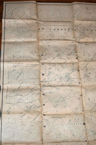 1879 VERY LARGE,  RARE MAP OF THE ADIRONDACKS 4