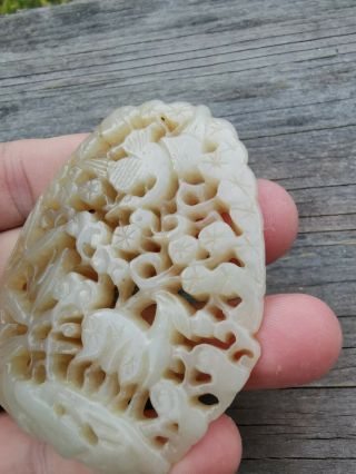 From Old Estate Antique Chinese Ming or Yuan Carved Jade Pedents Asian China 7
