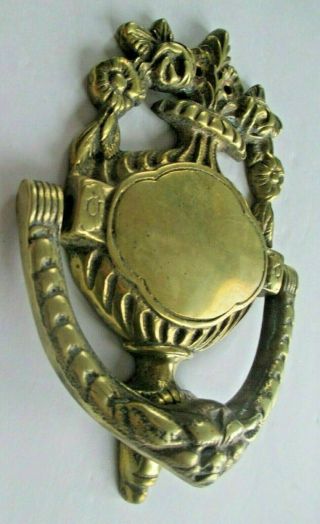 Gremlin Face Solid Brass Door Knocker Mischievous Creature Imaginary Antique