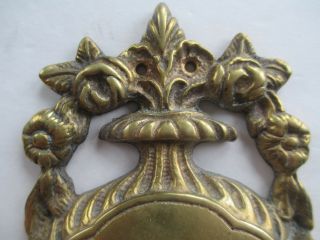 GREMLIN FACE solid Brass DOOR KNOCKER mischievous creature imaginary ANTIQUE 6