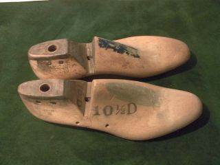 Vintage Pair1940 US NAVY Size 10 - 1/2 D VULCANIndustrial Shoe Factory Lasts D - 86 3