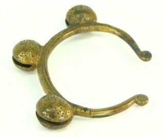 Antique African Lobi Bronze Bell Currency Cuff Bracelet Rattle Burkina Faso