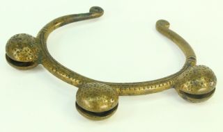 Antique African LOBI Bronze Bell Currency Cuff Bracelet Rattle Burkina Faso 3