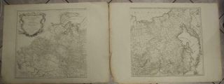 Russia 1787 Schraembl Wall Two Sheets Antique Copper Engraved Map