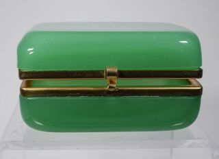 Green Opaline French Box,  Circa 1900 3