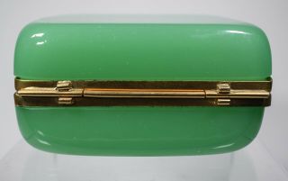 Green Opaline French Box,  Circa 1900 4