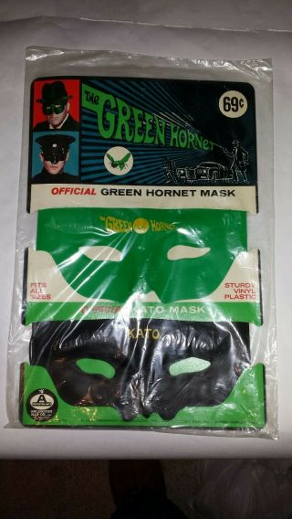 Green Hornet And Kato Masks Moc And.  1966 Arlington Hat Co.  Bruce Lee.