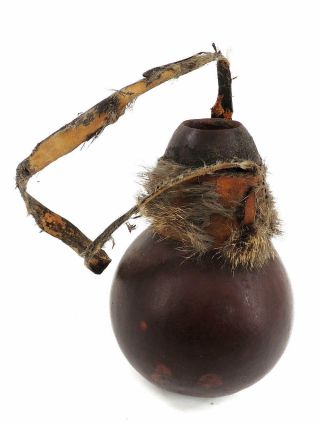 Calabash Gourd Container With Strap Cameroon African Art Was $68.  00