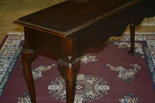 THOMASVILLE QUEEN ANNE STYLE SOLID CHERRY CONSOLE - HALL TABLE - SOFA TABLE 10