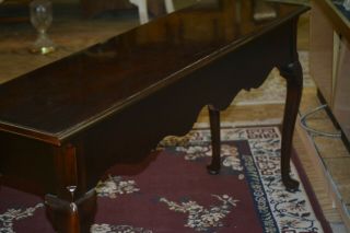 THOMASVILLE QUEEN ANNE STYLE SOLID CHERRY CONSOLE - HALL TABLE - SOFA TABLE 11