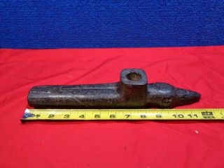 LARGE NATIVE AMERICAN CARVED STONE PIPE 10