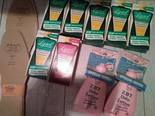 large box full of old country store items NOS 1950 ' s 1960 ' s movie set designers 6
