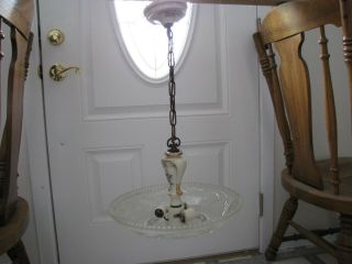 Antique or Vintage chandelier from the 1930s Porcelier 11
