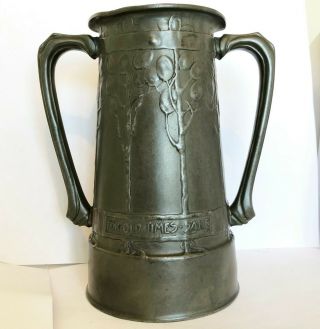 Antique Tudric Archibald Knox / Liberty Pewter Loving Cup For Old Times Sake