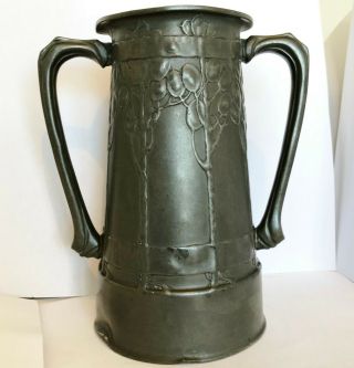 Antique Tudric Archibald Knox / Liberty Pewter Loving Cup FOR OLD TIMES SAKE 2