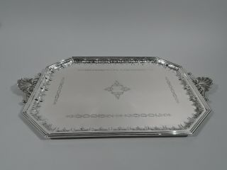 Neoclassical Tray - Large Modern Classical Serving - Italian Sterling Silver