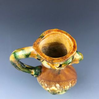 Rare Chinese Tang Tri - Color Glazed Phoenix Ceramics Vase A.  D.  618 - 907 Tang dynast 3
