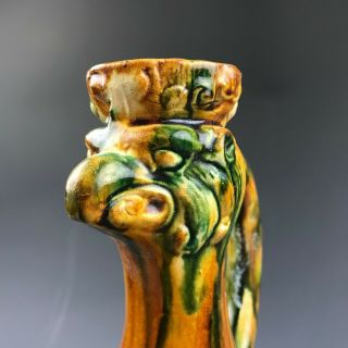 Rare Chinese Tang Tri - Color Glazed Phoenix Ceramics Vase A.  D.  618 - 907 Tang dynast 6