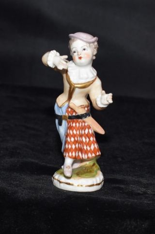 KPM BERLIN GERMANY FIGURINE - ANGEL WITH SWORD - 3.  5 