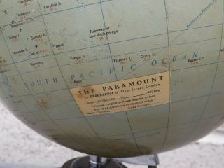 VINTAGE GEOGRAPHIA THE PARAMOUNT LONDON GLOBE - BAKELITE STEP BASE 7