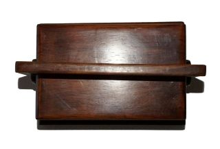 19/20C Chinese Well Made Mini Hardwood Stacking Boxes on Stand w.  Handle (Cwo) 6