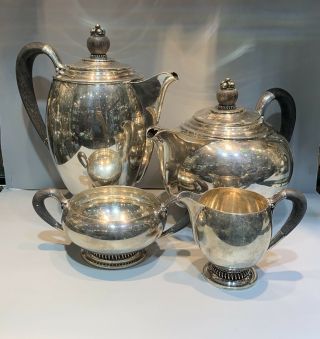 C.  C.  Herman Denmark Sterling Silver Tea Set