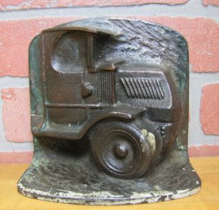 Old Cast Iron Truck Doorstop Bookend High Relief Dimensional Mack Ford Hd Gmc