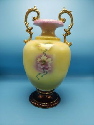 Prov Saxe ES Germany GORGEOUS Large 9” ANTIQUE VINTAGE Portrait Vase RARE 3