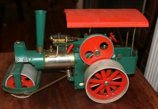 Vintage Wilesco West Germany Metal Live Steam Engine Roller Old Smoky D 36 W/Box 6