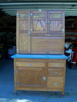 Antique Oak Hoosier Cabinet Sellers Brand 2