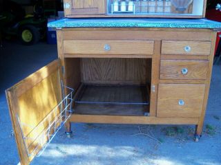 Antique Oak Hoosier Cabinet Sellers Brand 5