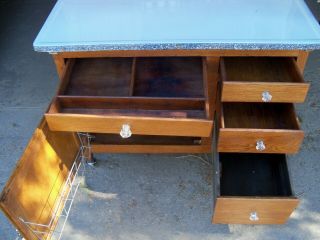 Antique Oak Hoosier Cabinet Sellers Brand 6