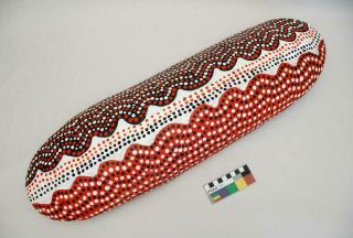 Old Vintage Central Australian Painted Aboriginal Shield Papunya Style 1980 