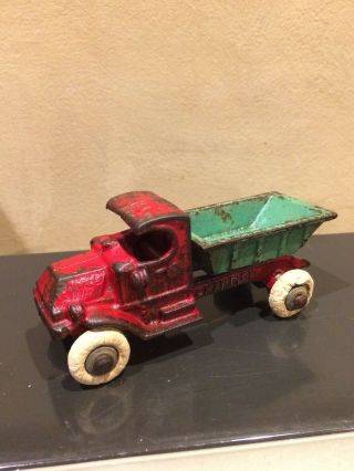 Antique Champion Cast Iron Dump Truck 20s Hubley Arcade