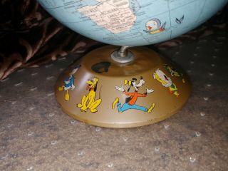 Vtg 1950 Rand McNally Walt Disney World Globe Rare Soviet Union With Characters 6