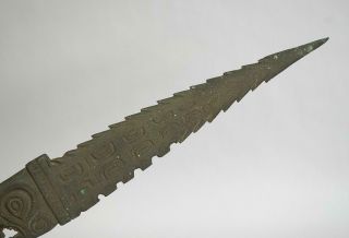 Old Vintage Bronze Pacific Polynesian Marquesan Dagger Knife Tiki Sword Club 11