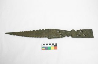 Old Vintage Bronze Pacific Polynesian Marquesan Dagger Knife Tiki Sword Club 2
