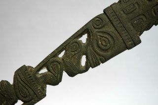 Old Vintage Bronze Pacific Polynesian Marquesan Dagger Knife Tiki Sword Club 8