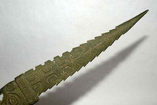 Old Vintage Bronze Pacific Polynesian Marquesan Dagger Knife Tiki Sword Club 9